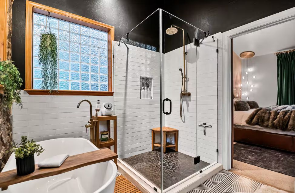 Primary bath at Twin Pines