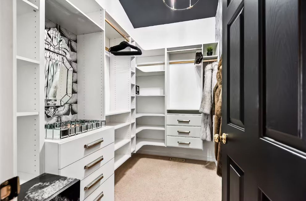 Walk-in closet at Twin Pines